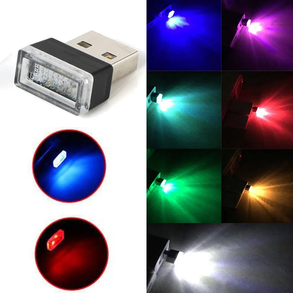 Портативный Автомобильный ножной светильник USB ночник для салона
