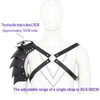 sm bondage leather mens chest harness strapone shoulder guard armour costumessexy men chastity beltcouples flirting sex toys