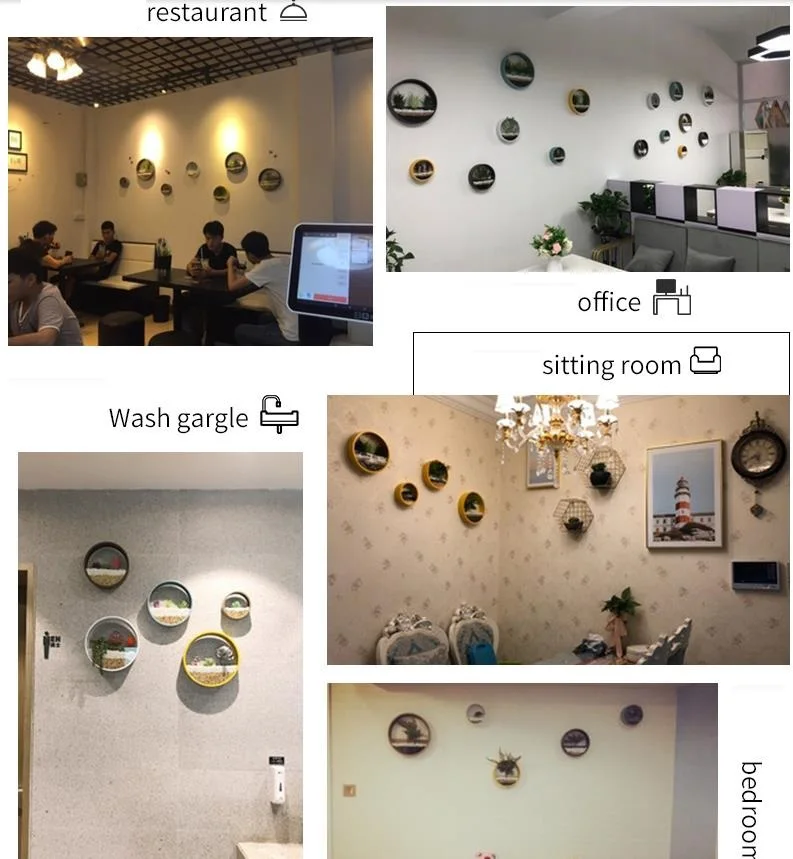 Creative Wall Hanging Iron Glass Flower pots With Stone Sand Vase Ornamental Baskets Garden Restaurant Decoration | Дом и сад