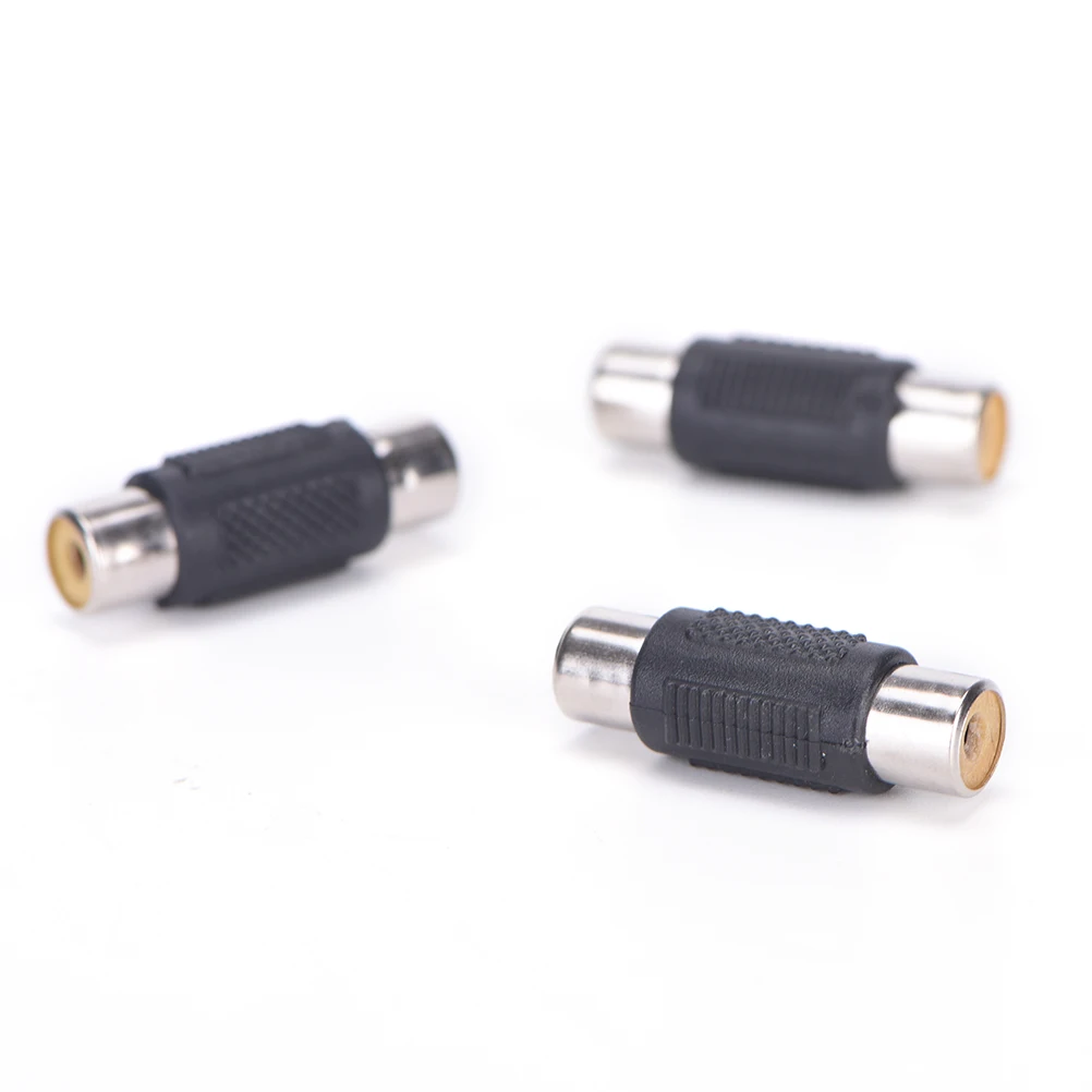 

JETTING 10Pcs RCA Female to Female Coupler Plug Audio Video AV Cable Adaptor RCA Joiner Drop Shipping