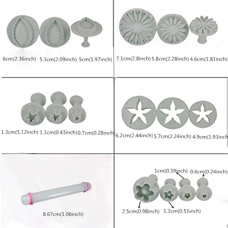 46 шт./компл. помадка для украшения тортов Плунжер резак инструменты форма печенье