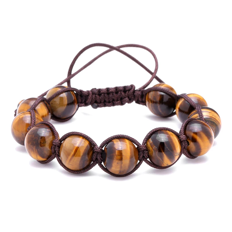 Мужской браслет с бусинами из натурального камня 12 мм|tiger eye bracelet|bead braceletnatural tiger |