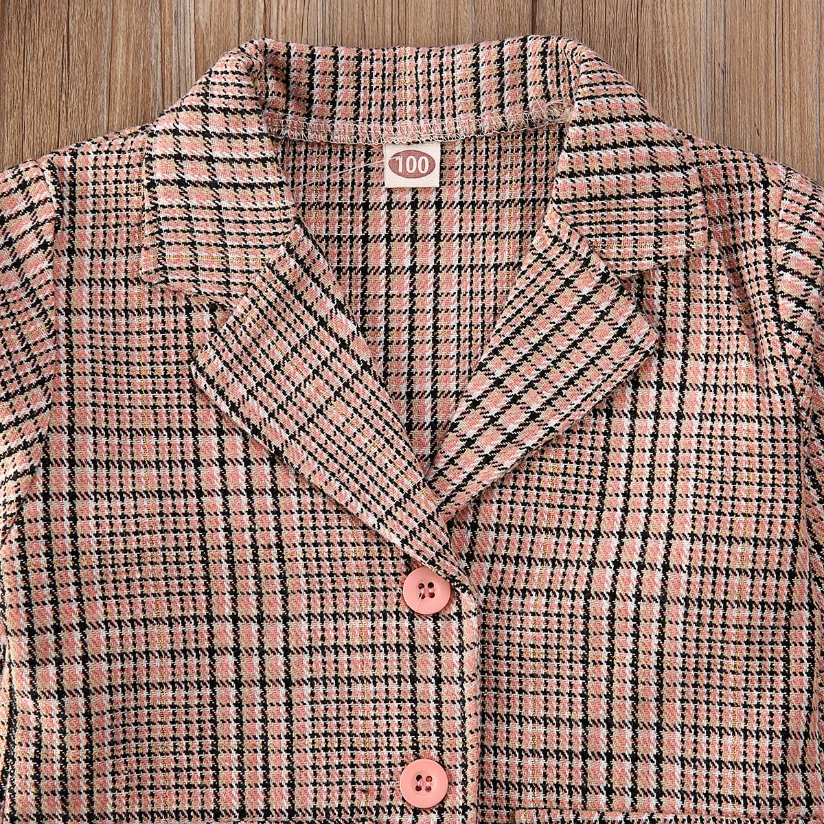 Детский костюм из 2 предметов для маленьких девочек Повседневная клетчатая