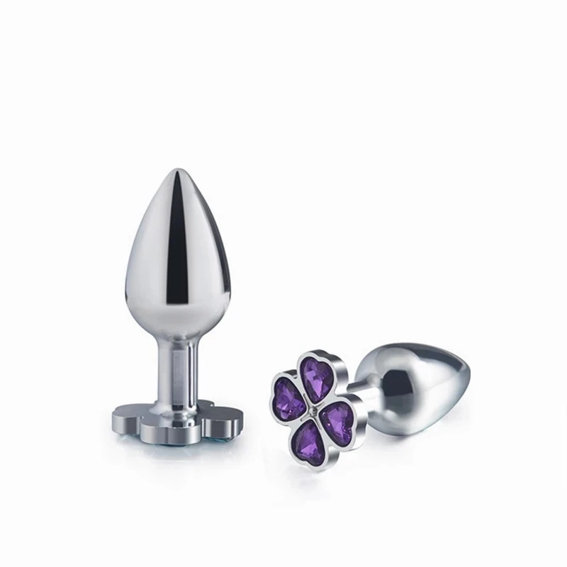 Small medium large set huge four leaf cover Metal Anal plug jewelry butt beads dildo insert BDSM vaginal Sex toy for men women | Красота и