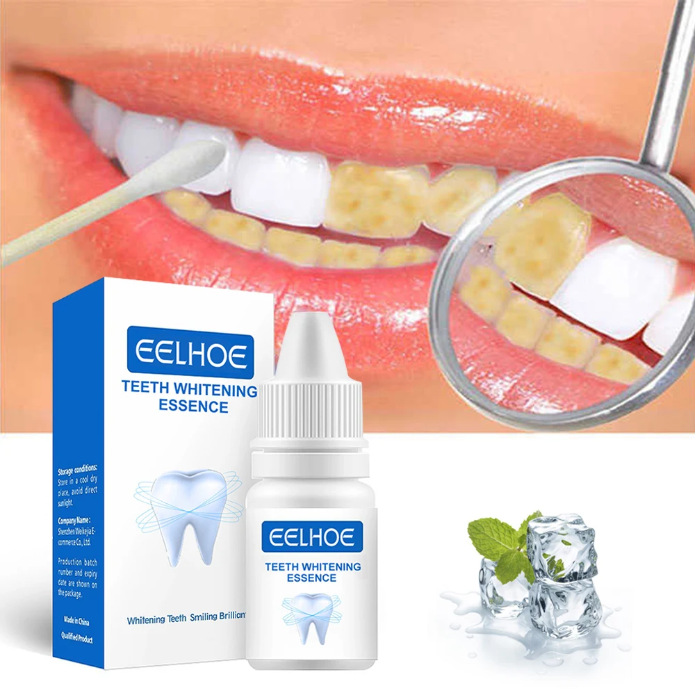 

10ml Teeth Whitening Essence Serum Plaque Remover Liquid Oral Care Hygiene Clean Dental Tools Fresh Breath Teeth Whitening Tools