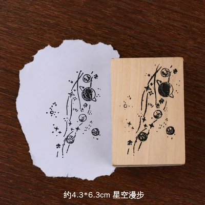 xingkongmanbu Мультфильм милый маленький принц деревянные и резиновые штампы ремесла Скрапбукинг Стандартный штамп подарок для детей канцелярские принадлежности - Цвет: xingkongmanbu