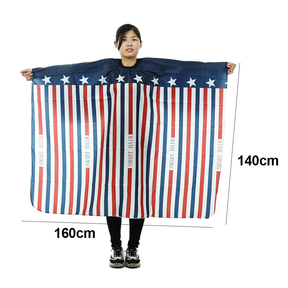 

Adults Anti-static Stripe Star Letter Print Home Salon Cape Apron Hair Cut Gown Hairdresser Cut Cape Styling Cloth