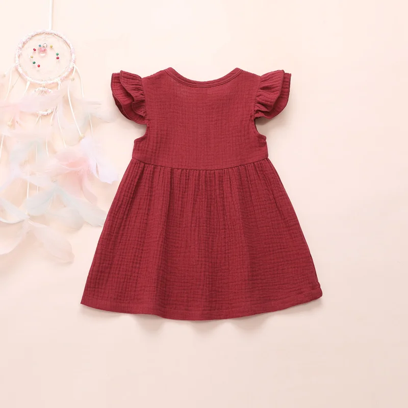 Новинка летняя одежда для малышей маленьких девочек детское льняное хлопковое