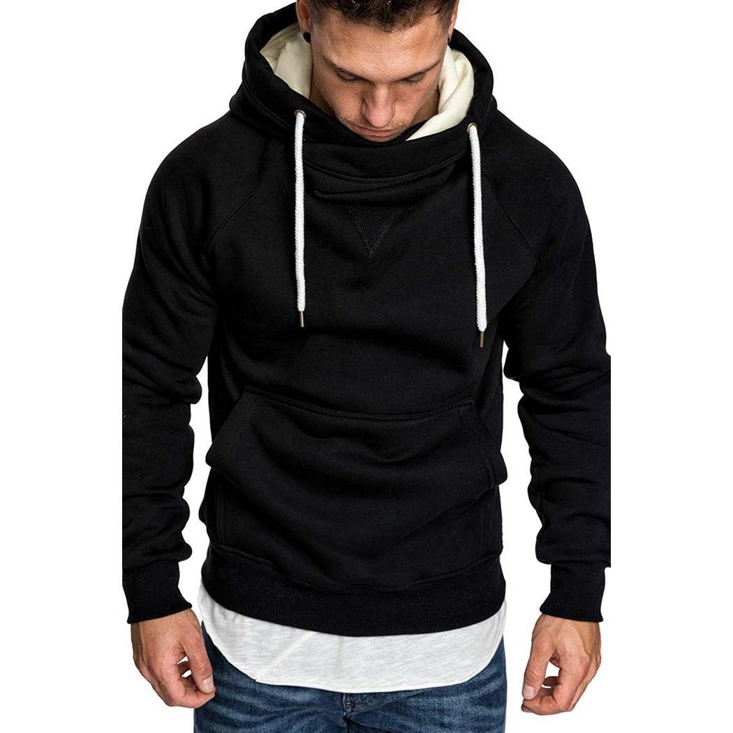 Мужские однотонные толстовки Весна Осень 2019 Новые повседневные спортивные