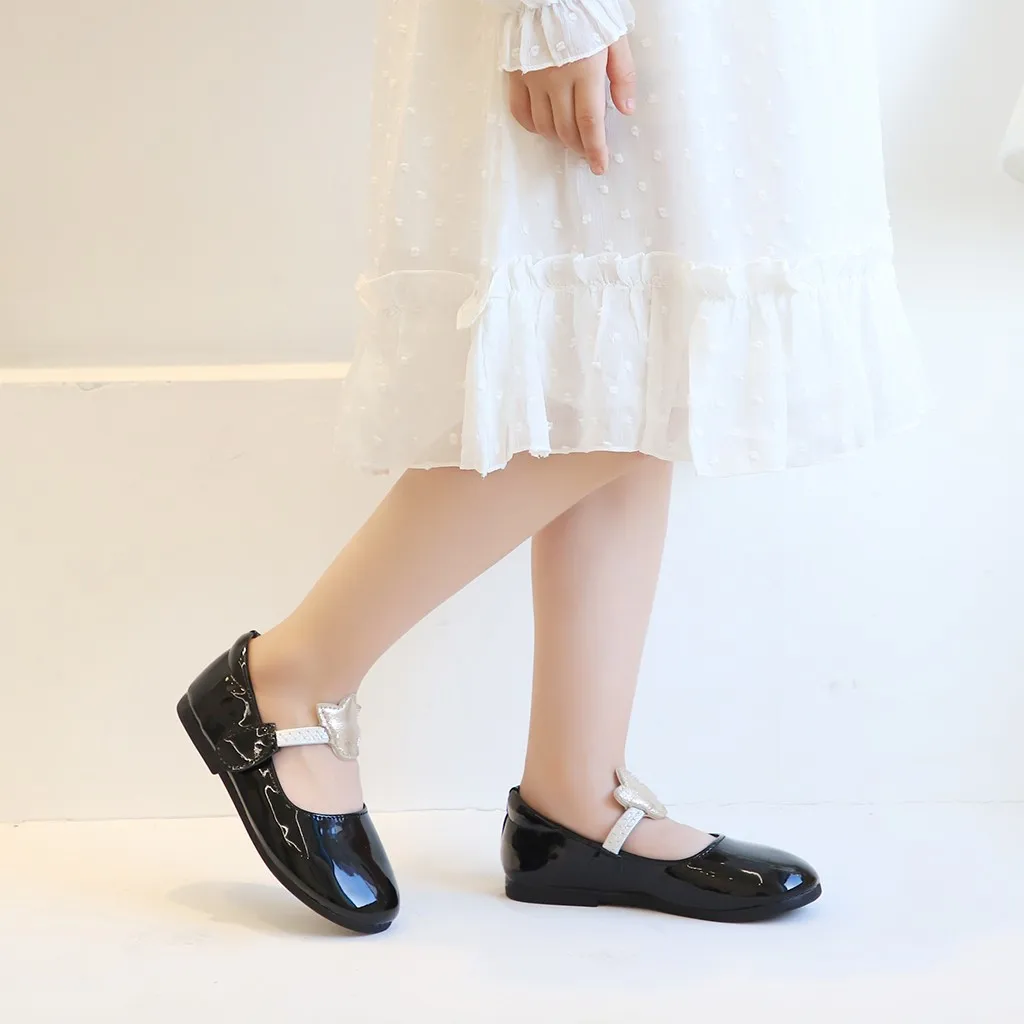 2019 Новая Осенняя кожаная обувь принцессы для девочек детские Вечерние туфли на