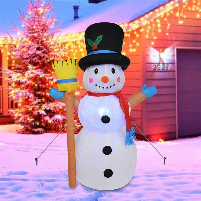 

1.2 Meters Inflatable Snowman Doll Christmas Outdoor Decorations LED Light Up Giant Party Toy New Year 2022 Christmas Ornament G