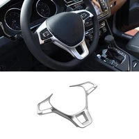 abs matte carbon fiber for troc t roc 2017 2018 accessories interior steering wheel button cover decoration car styling 1pcs