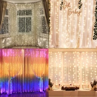 3m 300 led curtain string light fairy garland rustic wedding party decoration bachelorette baby shower birthday supplies