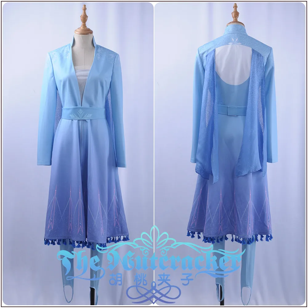 Карнавальный костюм Эльза сезон 2 индивидуальный сексуальный голубой светильник