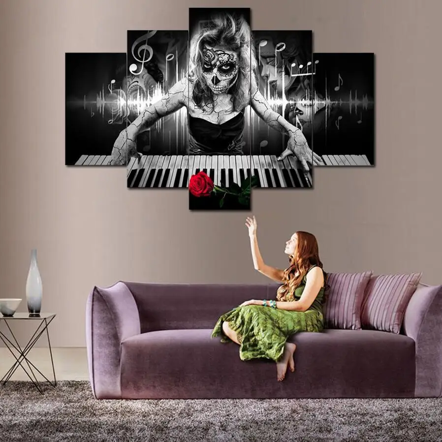 

Modern Guitar Piano Drum Instrument Music Wall Art Print Canvas Painting Nordic Posters and Prints Picture Home Decoretion Home