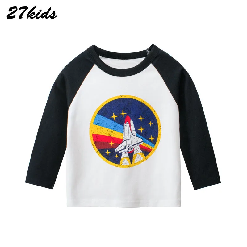 

Футболка с длинными рукавами и рисунком самолета для детей 2-9 лет