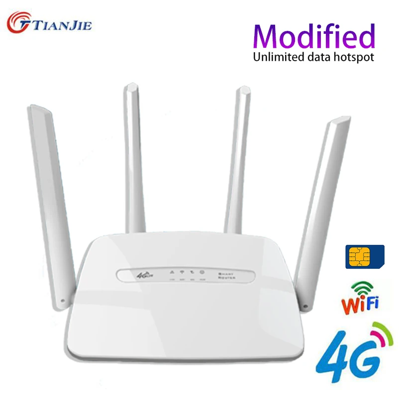 

Unlock 3G 4G LTE Router Wifi WAN/LAN Port Router 300mbps Sim Card Antennas Modem Portable FDD Wireless CPE Mobile Hotspot Wi-fi