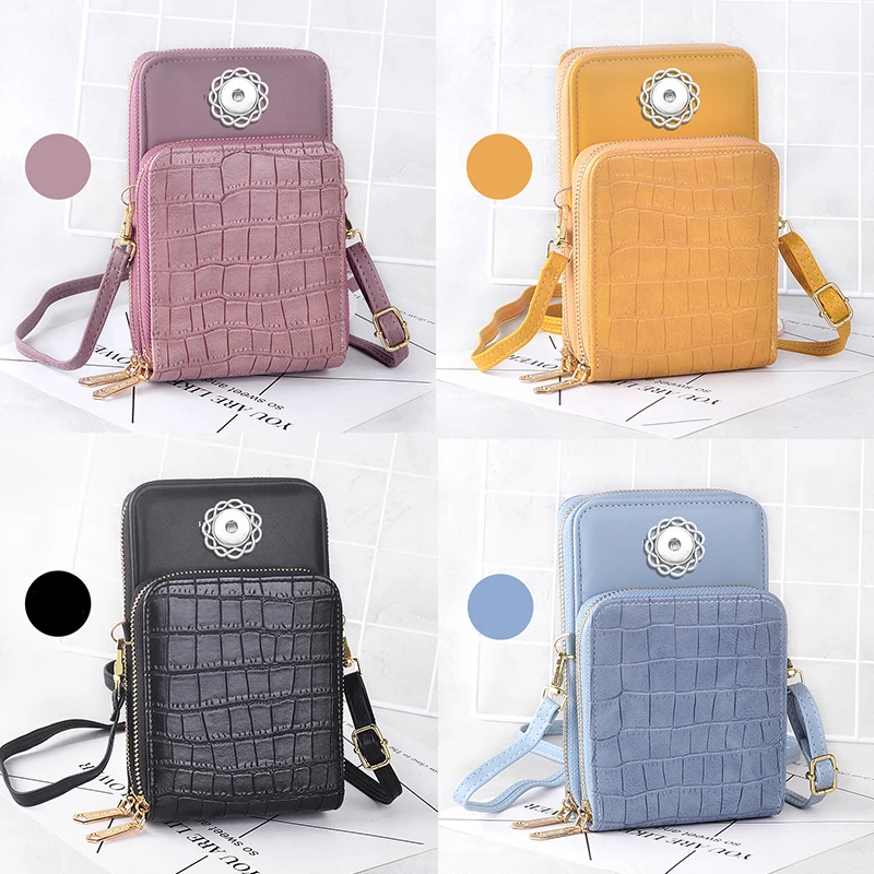 

Клетчатая модная многослойная кожаная Диагональная Сумка для ювелирных изделий 18 мм защелки KD4497