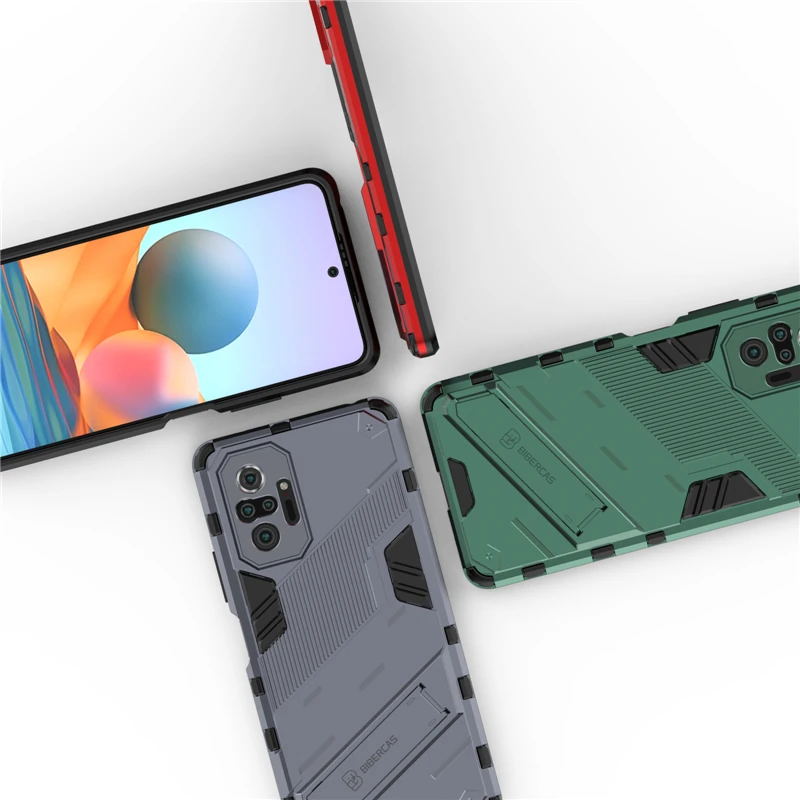 Phone Holder Case For Xiaomi Redmi Note 10 Pro Case Bumper Hard Armor Full Cover For Redmi Note 10 Pro Case For Redmi Note10 Pro