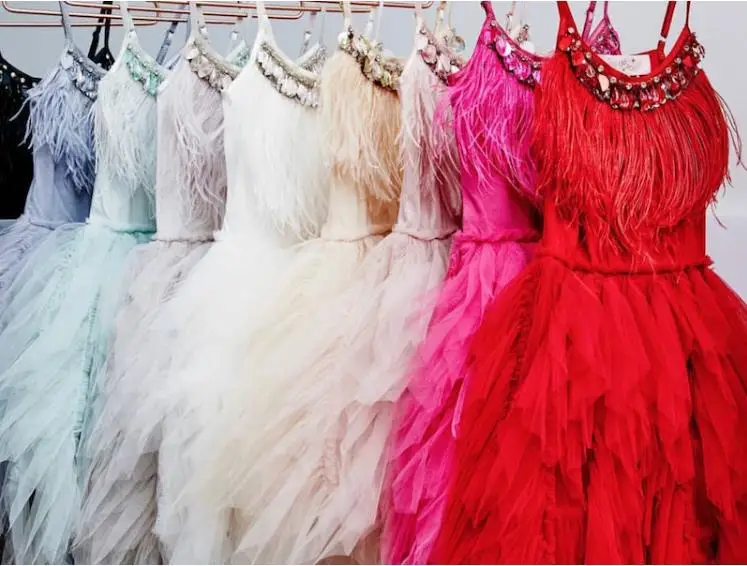 Модное детское платье с перьями и кисточками для девочек от 2 до 10 лет принцессы