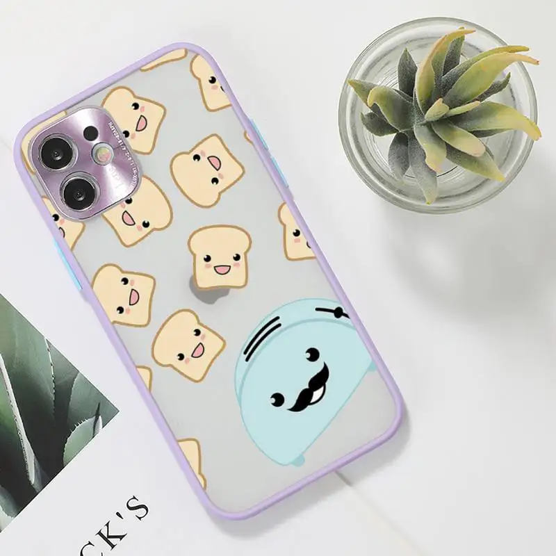 

Cartoon cute food donut Phone Case purple matte transparent For iPhone 7 8 x xs xr 11 12 pro plus max mini Clear Funda