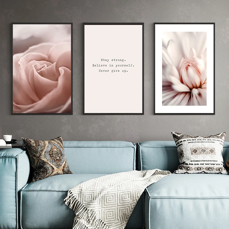 Плакат для фотосъемки настенная Картина на холсте черно-белые розовые фигурки