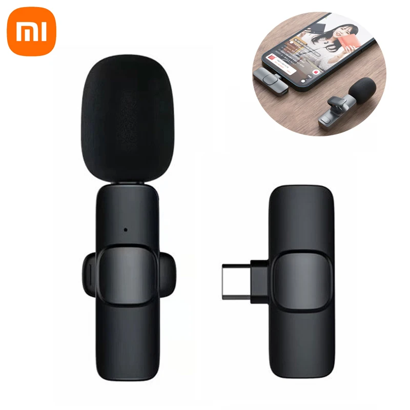 Беспроводной микрофон Xiaomi портативный петличный для записи аудио и видео IPhone