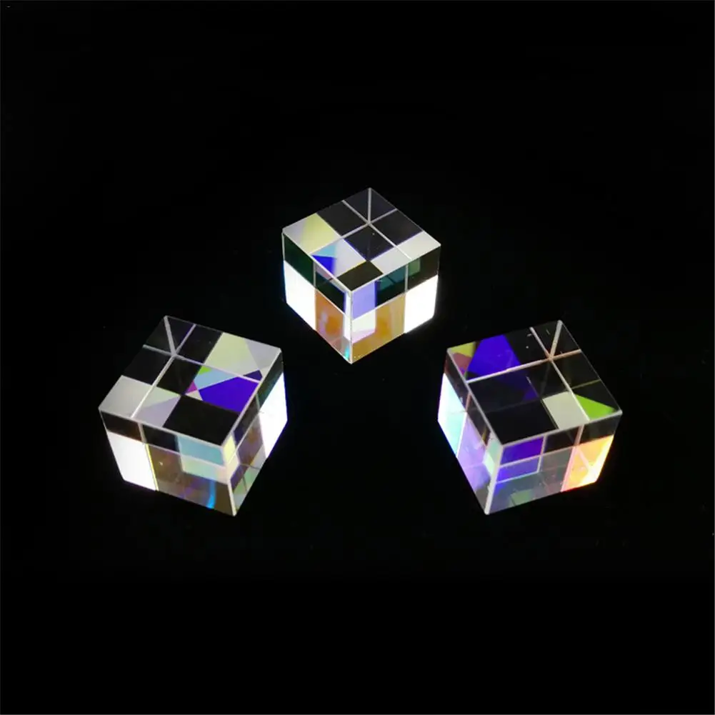 Prism Six-Sided Bright Light Combine Cube Stained Glass Beam Splitting Optical Experiment Instrument | Инструменты