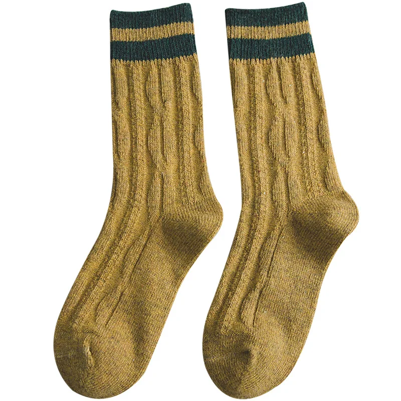 Женские носки 2019 зимние толстые шерстяные теплые корейские стильные женские