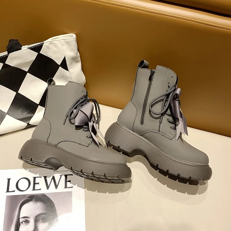 

2021 Winter New Leather High-heeled Thick-heeled Elastic Stockings Female Short Boots