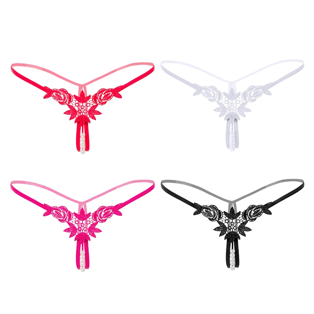 Женские сексуальные открытые трусики без бретелей с низкой посадкой и цветочным