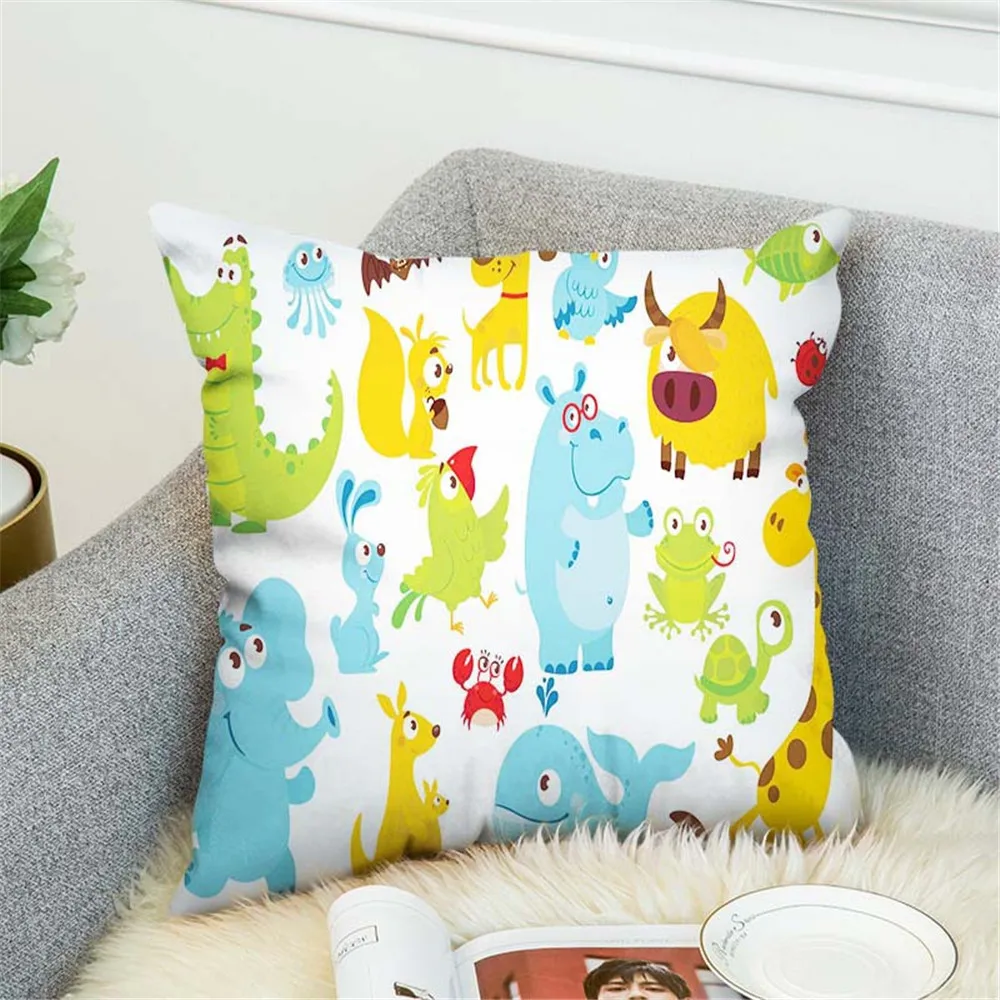 

Женский чехол с животными, разноцветные чехлы для подушек, Детский милый декоративный чехол для декоративной подушки, чехол для подушки