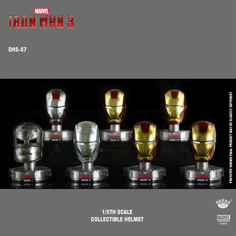 

Original Marvel 1/5 Iron Man helmet luminous model hand-made toy electroplating luxury car decoration