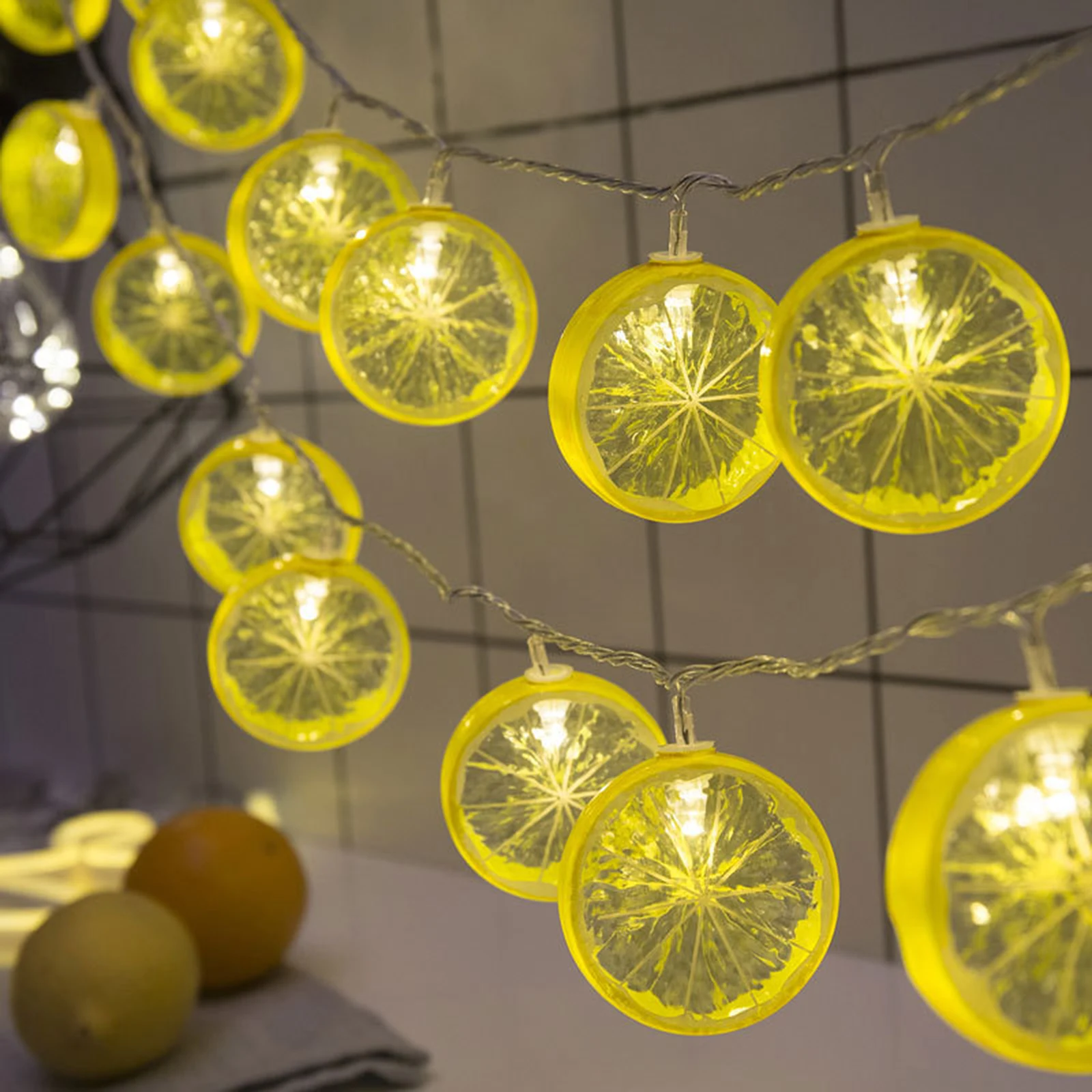 

Lemon LED String Lights Wedding Baby Decoration DIY Birthday Girl Party Garland Home Decor AA Battery Night Light Tale Lamp