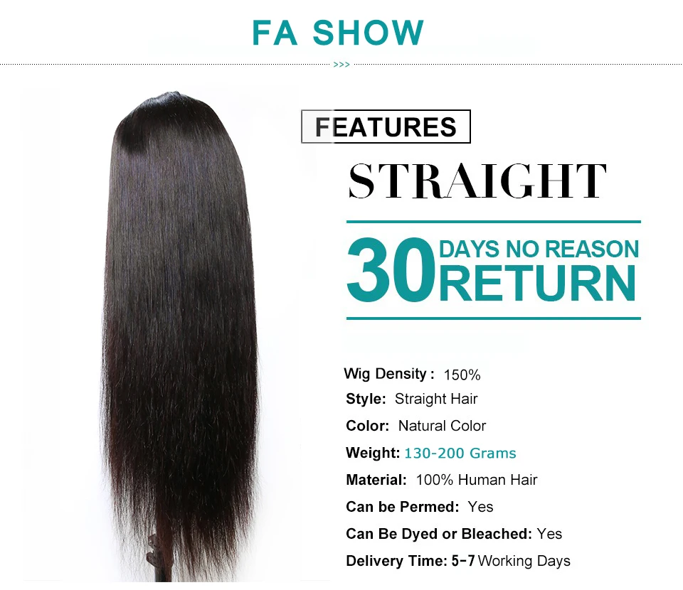 FASHOW бразильские прямые волосы парики фронта шнурка человеческие волосы Wigs13x4 парик фронта шнурка с детскими волосами естественная линия волос 150% remy волосы