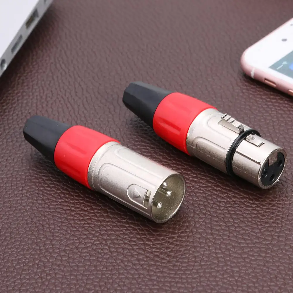 Лидер продаж Мужской Разъем Классический Нежный 2 шт. XLR микрофон аудио разъем 3Pin