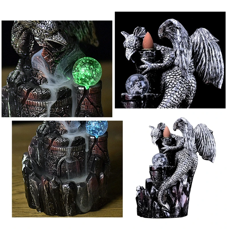 

Aromatherapy Resin Backflow Incense Burner Holder Waterfall Without Cone