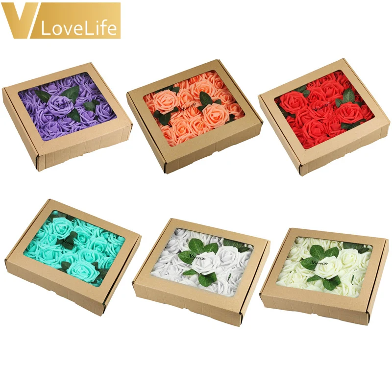 Искусственные цветы с розами 50 шт. для свадебных букетов своими руками вечерние