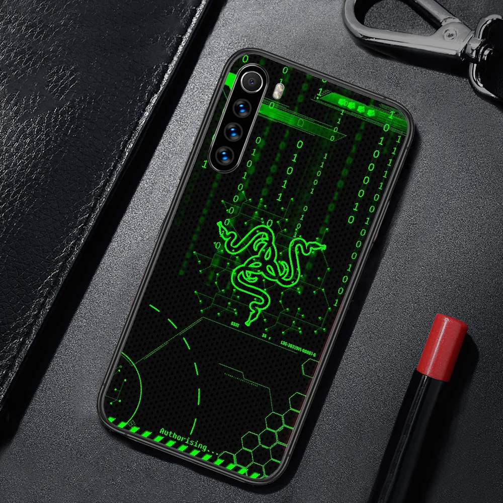 

Razer Snake Game Brand Phone Case Cover For XIAOMI Redmi Note 3 4 4X 5 6 7 8 9 Pro T S Max black Back Painting Prime Silicone