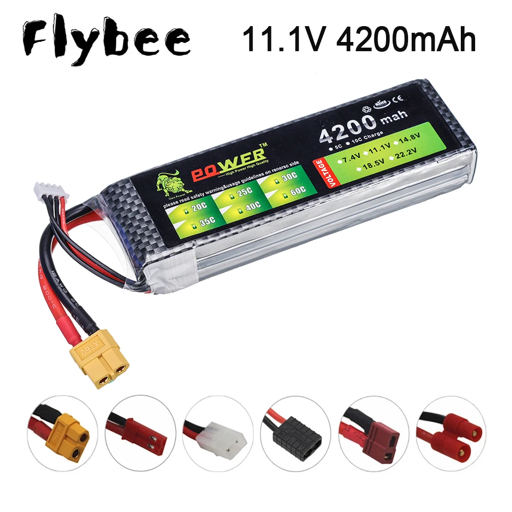 

Аккумулятор Lion Power 3s 11,1 В 4200 мА · ч 35C, литий-полимерный аккумулятор для радиоуправляемого вертолета, автомобиля, лодки, квадрокоптера детали ...