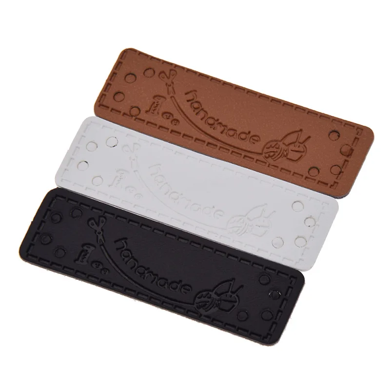 Печатная ручная работа одежда кожаные этикетки Сделай Сам стеганый Декор