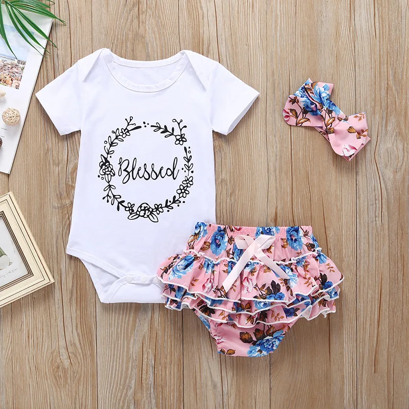 Комплект из 3 предметов для новорожденных девочек Осенний топ с принтом Love боди +