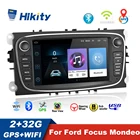 Hikity Android CANBUS GPS Wifi AI Voice 2 Din мультимедийный видеоплеер для Ford Focus Mondeo C-MAX Galaxy II Kuga