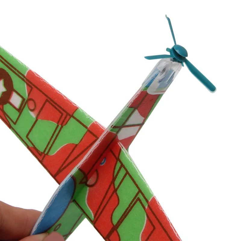 

P15C 4Pcs Kids DIY Mini Foam Handmade Flying Airplanes Glider Educational Toys Model