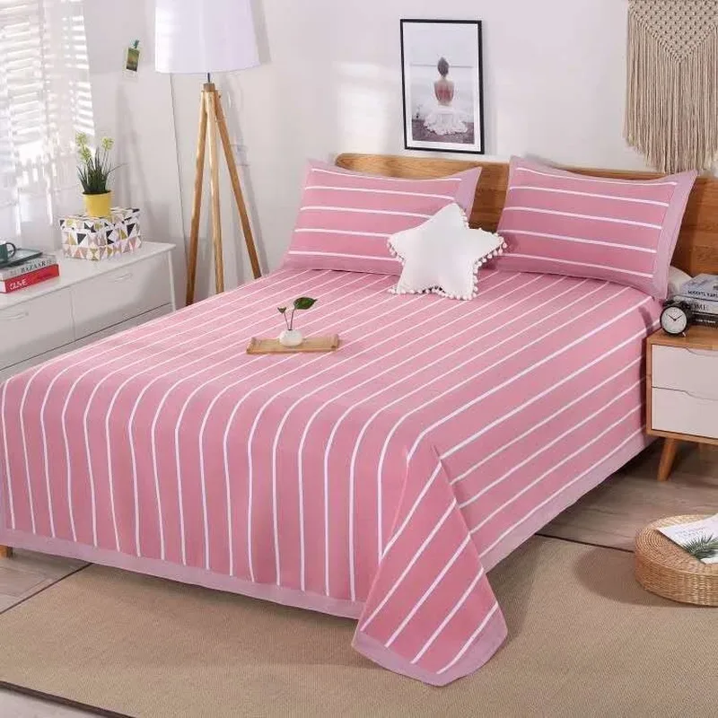 

All cotton old coarse cloth summer mat three piece set air conditioning mat combed cotton coarse cloth bed sheet single four