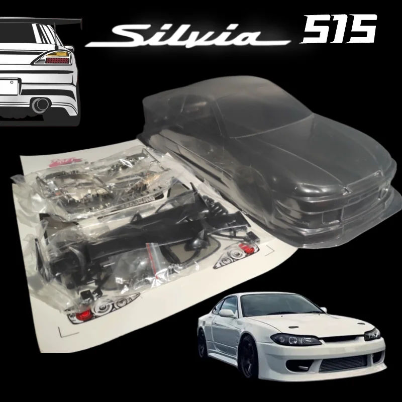 RC 1/10 Nismo Coppermix Silvia S15 корпус из ПВХ 260 мм Колесная база с абажуром и спойлером для