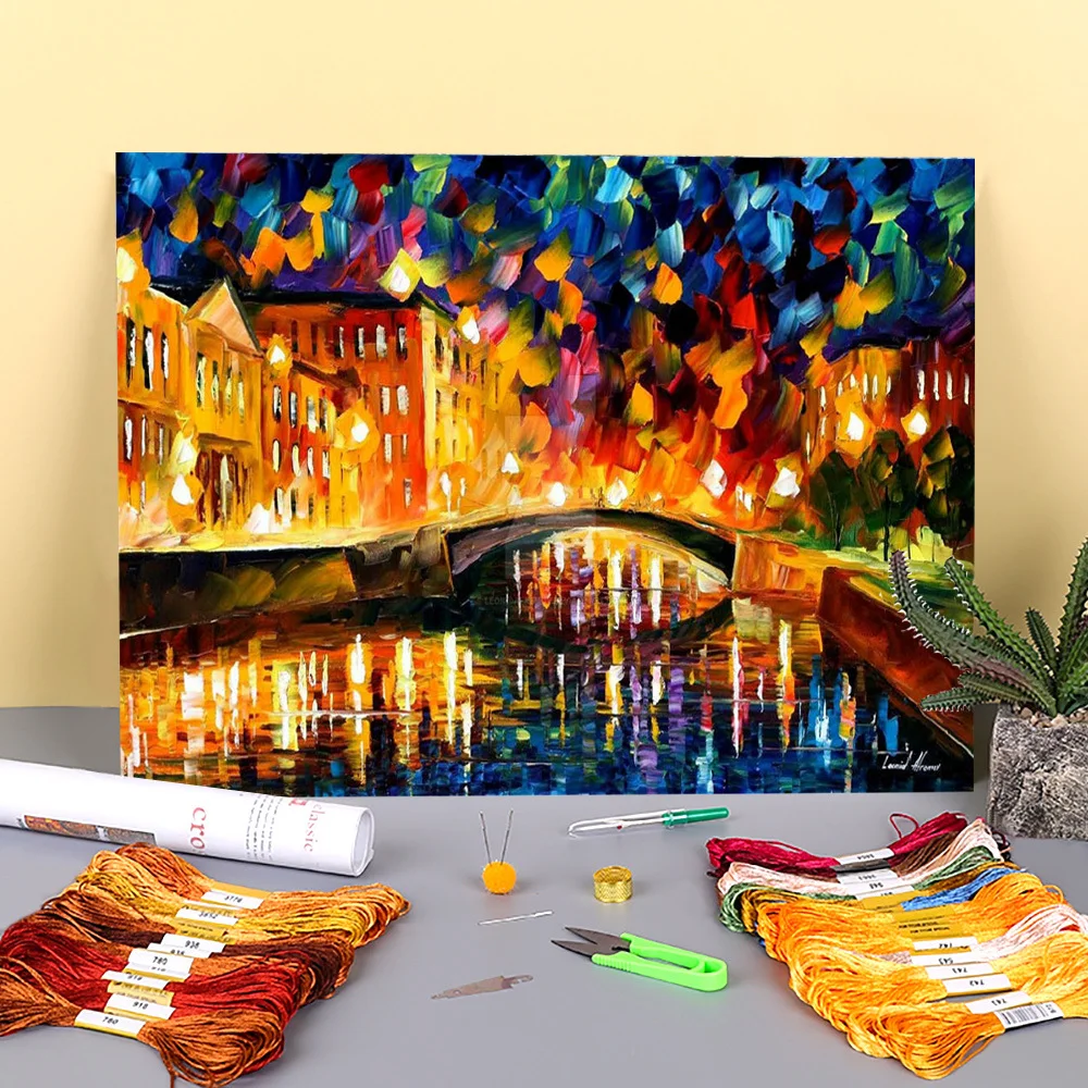 

Набор для вышивки крестиком 11CT с принтом «Мост над мечтами»