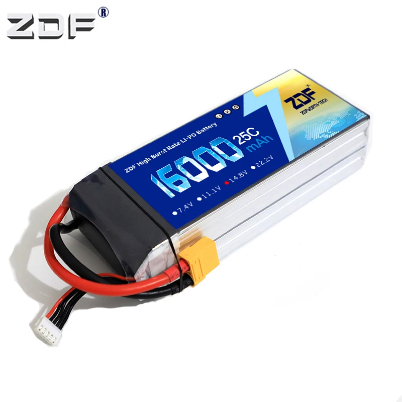 ZDF гарантия качества питания 4S 14,8 V 16000mah 25C Max 60C Lipo батарея для вертолета RC модели квадрокоптера самолета дрона автомобиля FPV