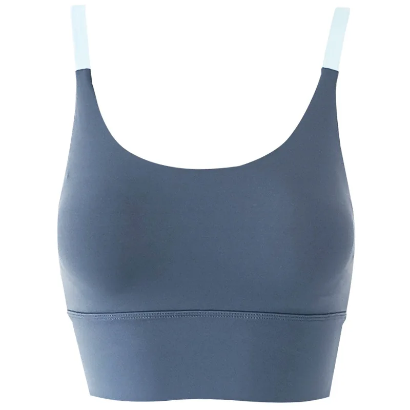 

Women Sports Bra Yoga Vest Sexy Skinny Sling Crop Top Sports Underwear Ladies Fitness Summer Solid Color Thin Sportswear 2021