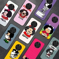 cute girl mafalda phone case for huawei y5 y62019 y52018 y92019 luxury funda case for 9prime2019